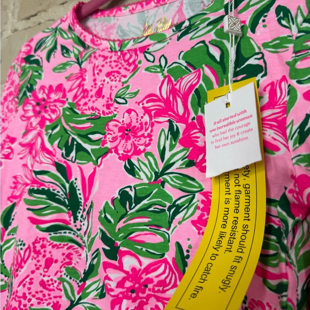 Lilly Pulitzer Floral Pink and Green Kids Pajamas